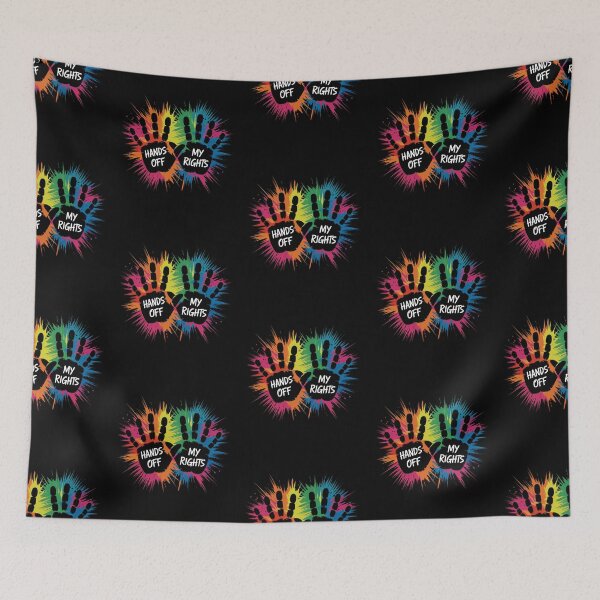 Item preview, Hands Off My Rights designed and sold by MadCatPrints.