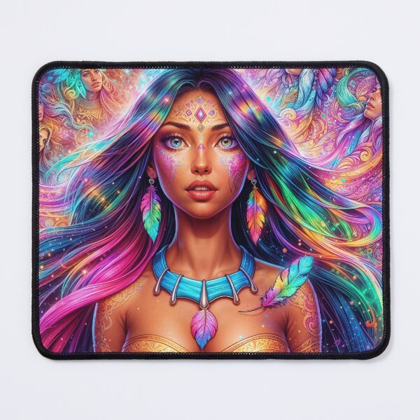 Item preview, Pocahontas Rainbow – Psychedelic Tribal Dream designed and sold by Neo-Studio.