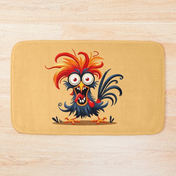 Item preview, Crazy Cartoon Rooster – Funny Wild Chicken Art for Animal Lovers designed and sold by gkhanco.