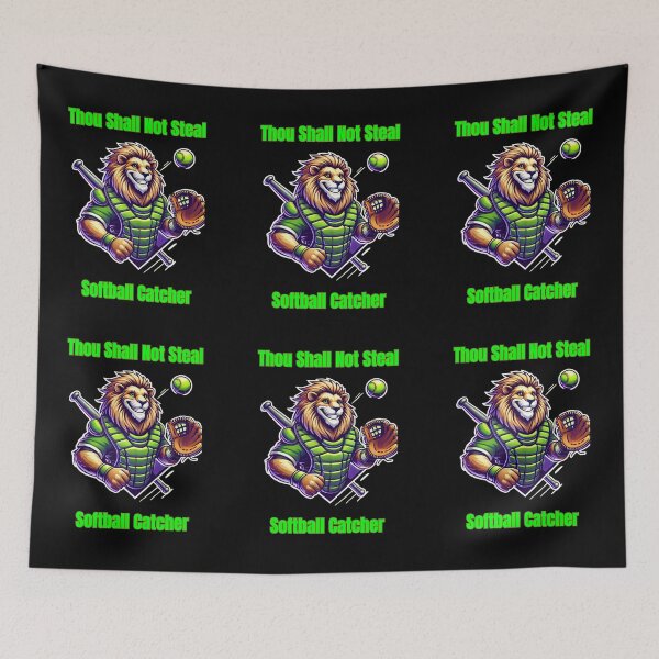 Item preview, Thou Shall Not Steal Softball Catcher designed and sold by TrendsLook.