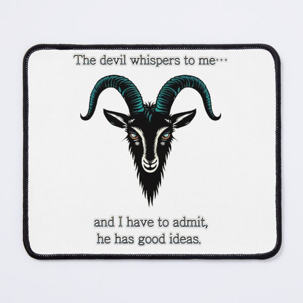 Item preview, Goat t-shirt. The devil whispers to me…  designed and sold by MerchByPaticzek.