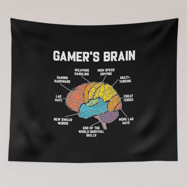 Item preview, Anatomy of a Gamer Brain Gaming Lover Video Player designed and sold by DexertimaArt.