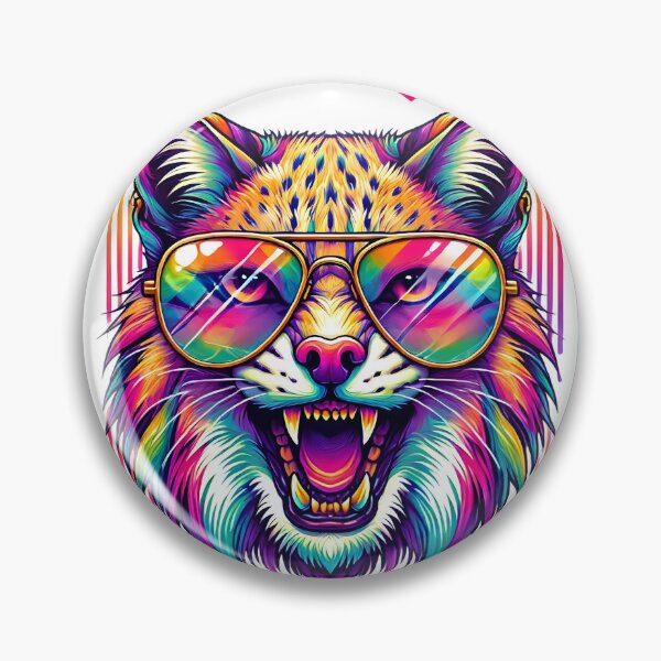 Item preview, Psychedelic Lynx| Colourfull Cool Wild çCat Design designed and sold by Shamrocx.