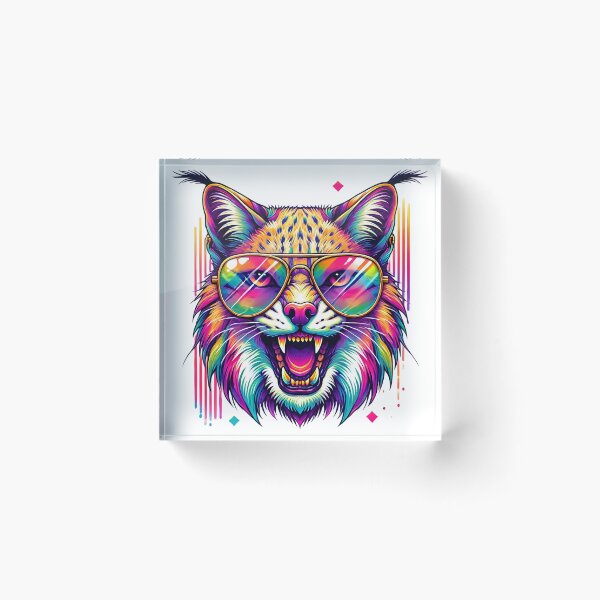 Item preview, Psychedelic Lynx| Colourfull Cool Wild çCat Design designed and sold by Shamrocx.
