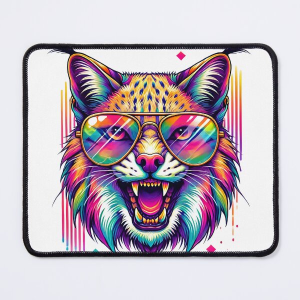 Item preview, Psychedelic Lynx| Colourfull Cool Wild çCat Design designed and sold by Shamrocx.