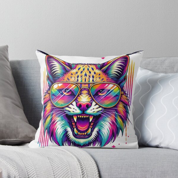 Item preview, Psychedelic Lynx| Colourfull Cool Wild çCat Design designed and sold by Shamrocx.