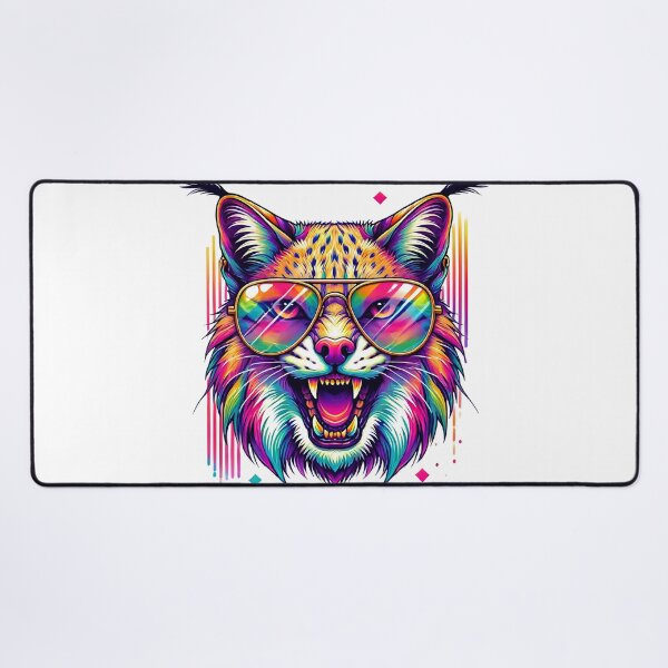 Item preview, Psychedelic Lynx| Colourfull Cool Wild çCat Design designed and sold by Shamrocx.