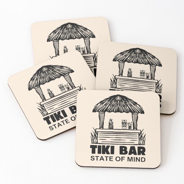 Item preview, Tiki Bar State of Mind - Black Ink designed and sold by OozingOut.