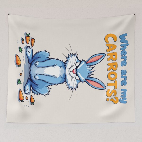 Item preview, Where Are My Carrots? – Angry Bunny Cartoon designed and sold by SteadyRolling.