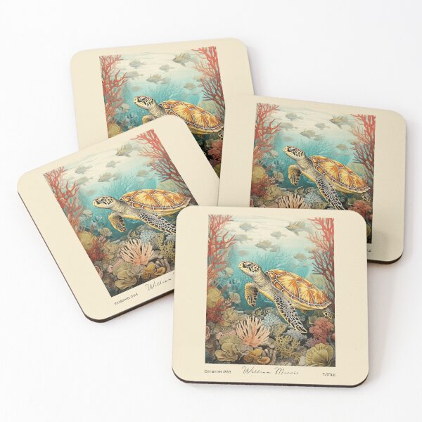 Item preview, William Morris Turtle in Coral Reef designed and sold by MidCenturyStore.