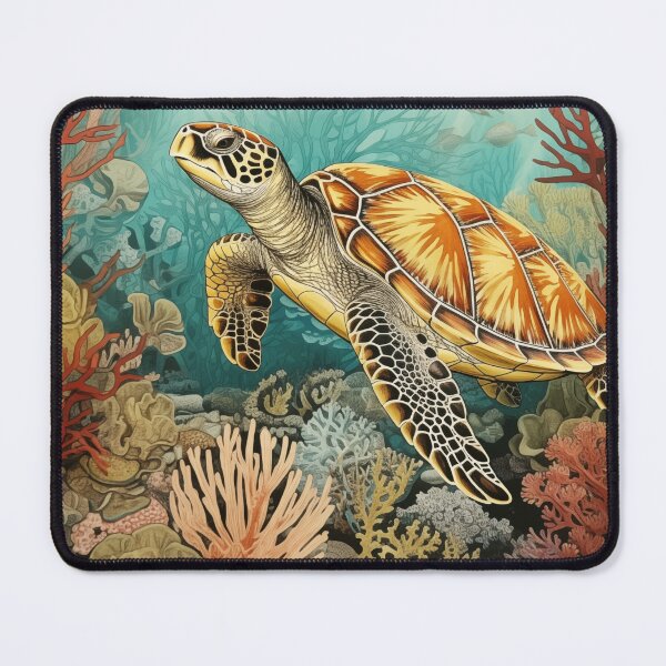 Item preview, William Morris Turtle in Coral Reef designed and sold by MidCenturyStore.