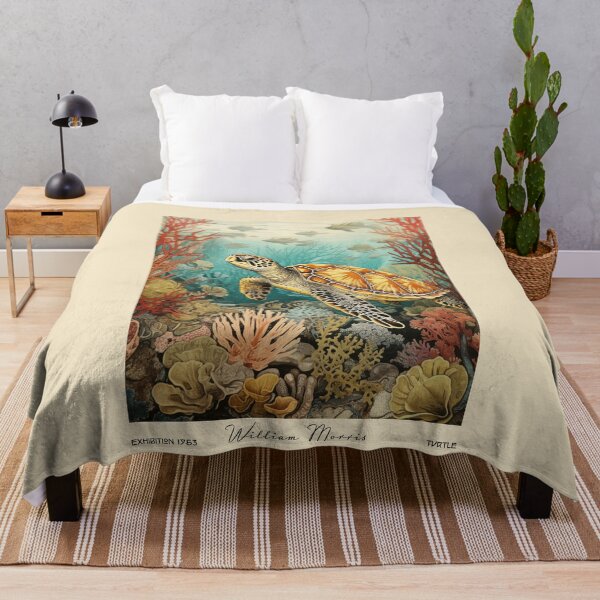 Item preview, William Morris Turtle in Coral Reef designed and sold by MidCenturyStore.