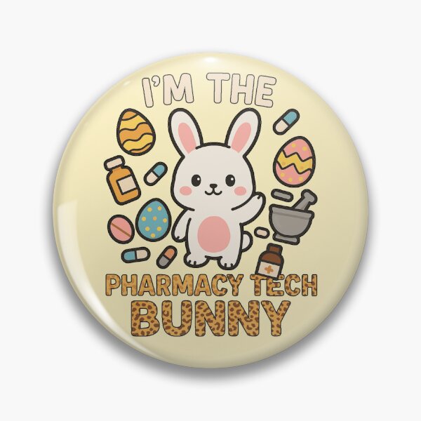 Item preview, I'm The Pharmacy Tech Bunny Funny Bunny Ear Easter designed and sold by queenzoid.