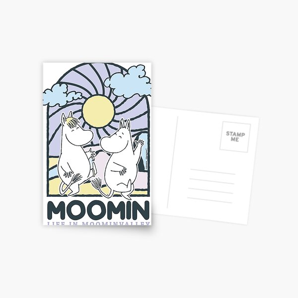 Aperçu de l'œuvre Vitrail Moomin : la vie dans la vallée des Moomins créée et vendue par MoominStore.