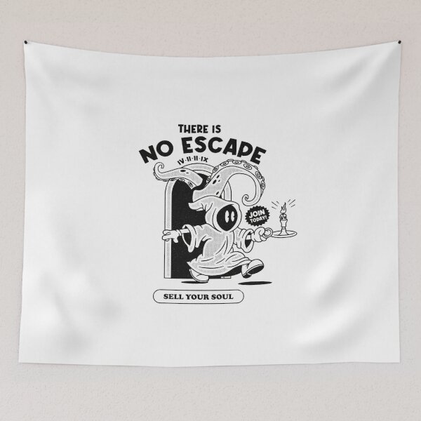 Item preview, No escape - Retro Occult Cartoon Design designed and sold by mikoscha.