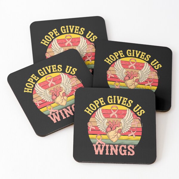 Item preview, Hope Gives Us Wings - Breast Cancer Awareness Heart designed and sold by Taans-Creation.