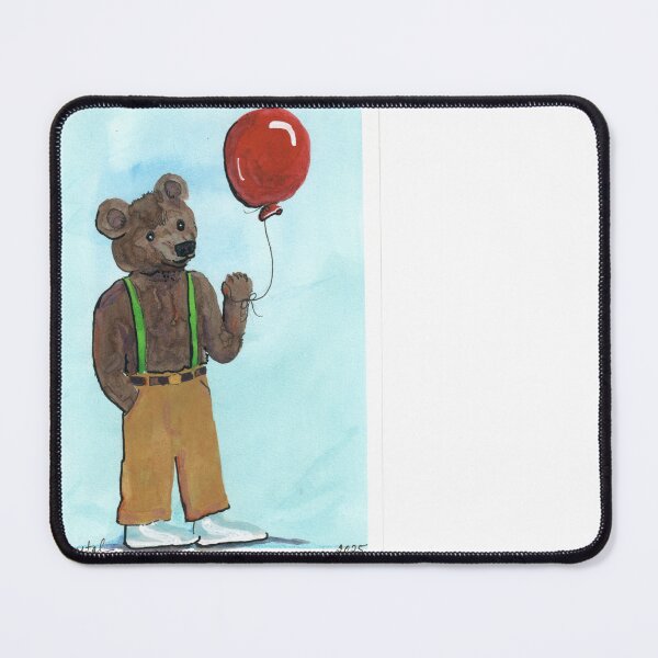 Item preview, Black Bear Red Balloon designed and sold by JustPlainFfun.