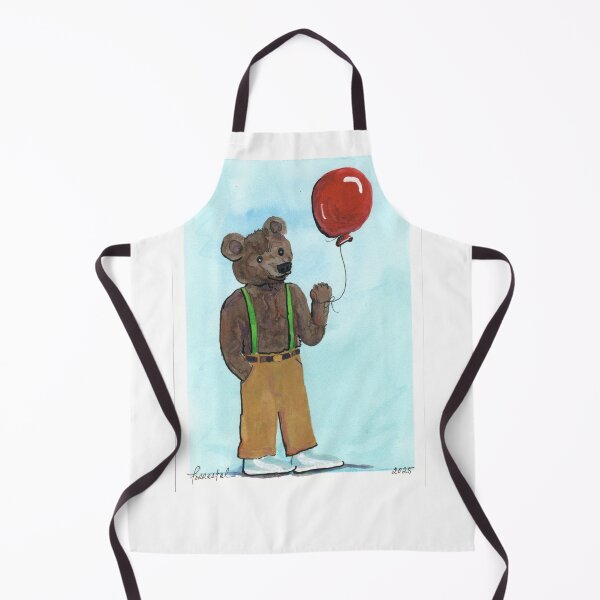 Item preview, Black Bear Red Balloon designed and sold by JustPlainFfun.