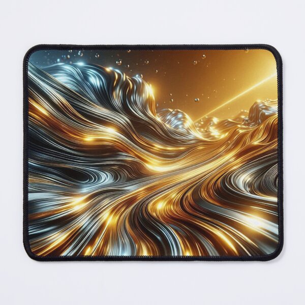 Item preview, AI-Designed Abstract Gold & Silver Liquid Effect – Luxurious & Dynamic Artwork for Clothing, Accessories & Modern Fashion designed and sold by knalpot-design.