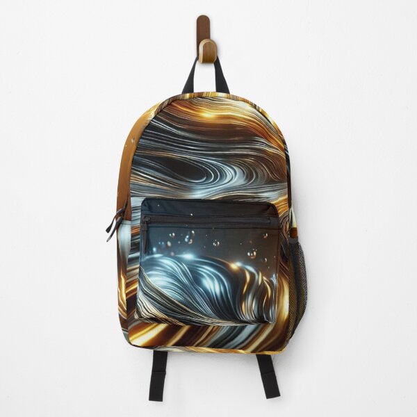 Item preview, AI-Designed Abstract Gold & Silver Liquid Effect – Luxurious & Dynamic Artwork for Clothing, Accessories & Modern Fashion designed and sold by knalpot-design.