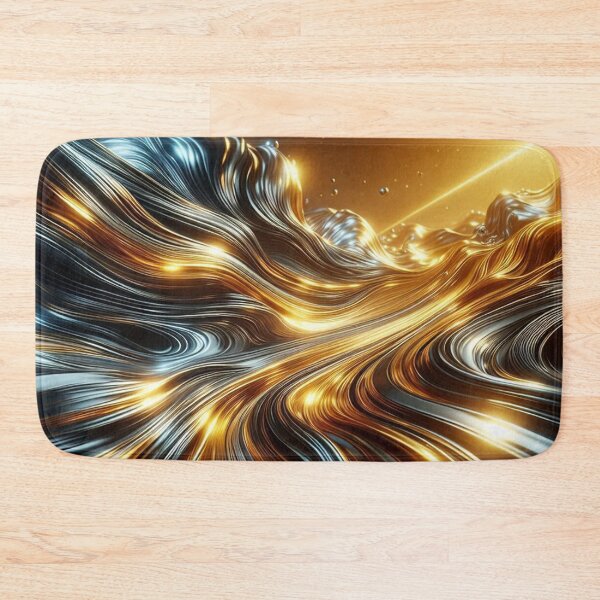 Item preview, AI-Designed Abstract Gold & Silver Liquid Effect – Luxurious & Dynamic Artwork for Clothing, Accessories & Modern Fashion designed and sold by knalpot-design.