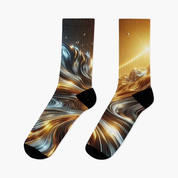 Item preview, AI-Designed Abstract Gold & Silver Liquid Effect – Luxurious & Dynamic Artwork for Clothing, Accessories & Modern Fashion designed and sold by knalpot-design.