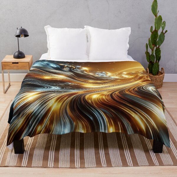 Item preview, AI-Designed Abstract Gold & Silver Liquid Effect – Luxurious & Dynamic Artwork for Clothing, Accessories & Modern Fashion designed and sold by knalpot-design.