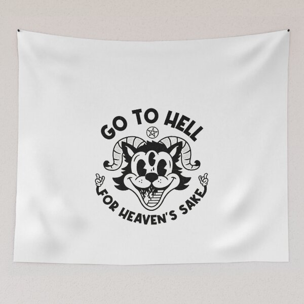 Item preview, Go to Hell – Devil Cat Cartoon Design designed and sold by mikoscha.
