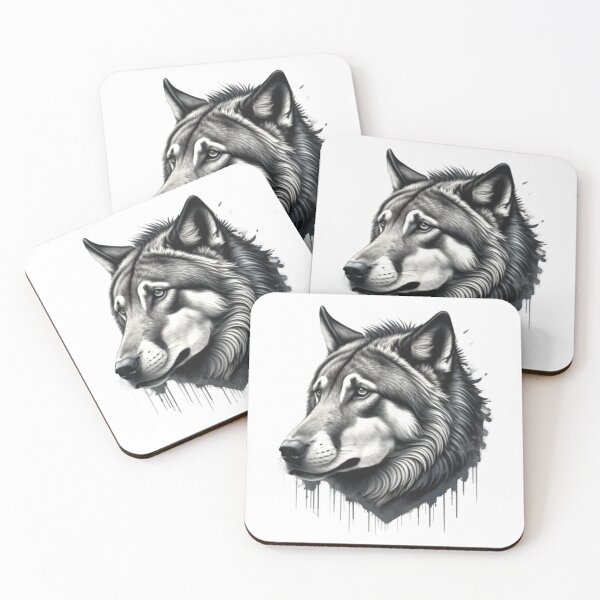 Item preview, GREY WOLF HEAD (WHITE) designed and sold by Marlon Oseguera.