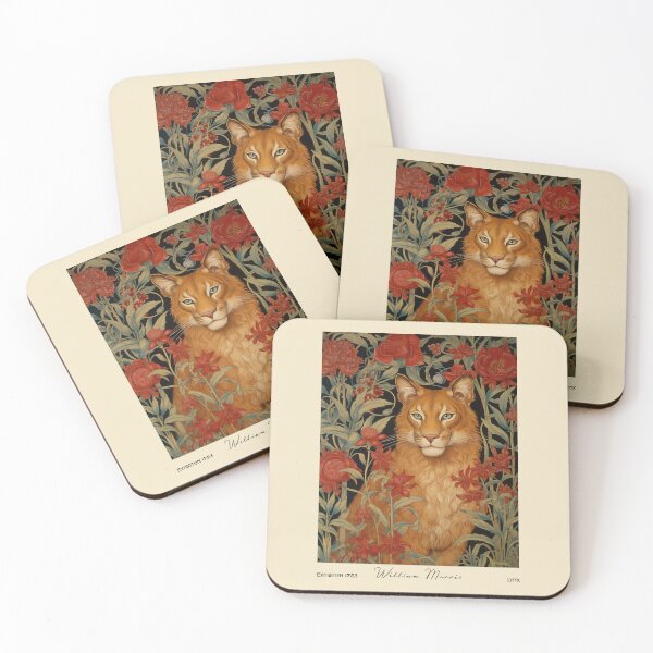 Item preview, William Morris Lynx in Red Flowers designed and sold by MidCenturyStore.