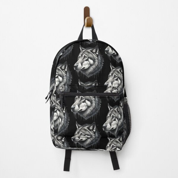 Item preview, GREY WOLF HEAD (BLACK) designed and sold by Marlon Oseguera.
