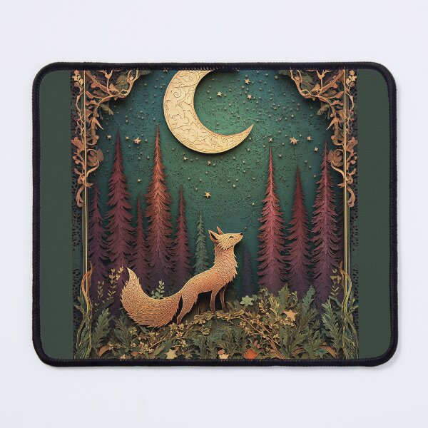 Item preview, The Fox | Spring Night Forest Art designed and sold by mothlight-vault.