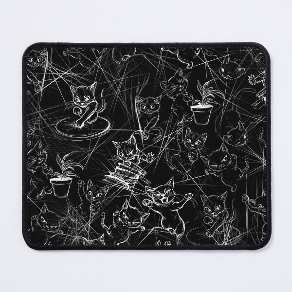 Item preview, Darker Than Black Cats – Seamless Destruction Plan Pattern designed and sold by SALVIRI-art.