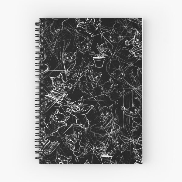 Item preview, Darker Than Black Cats – Seamless Destruction Plan Pattern designed and sold by SALVIRI-art.