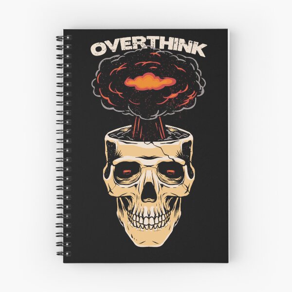 Item preview, Overthink Overthinking Funny Sarcastic Skull Mind Anxiety designed and sold by alxmd.