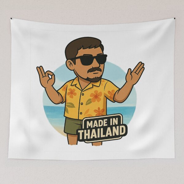 Item preview, Made in Thailand – Beach Vibes Cartoon Design designed and sold by Ironzoulz.