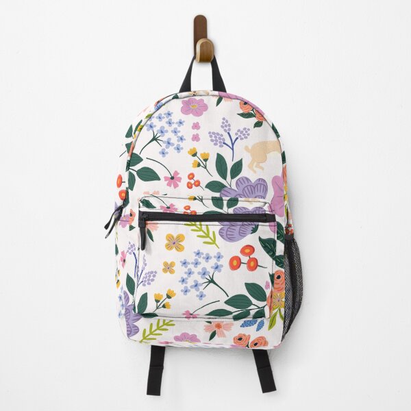 Vista previa del artículo con la obra «Jardín primaveral caprichoso con conejitos: patrón floral de Pascua», diseñado y vendido por Linda Roisum.