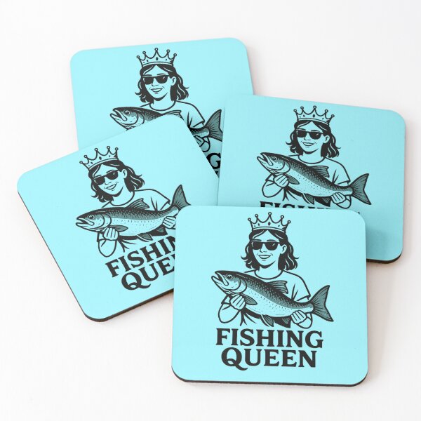 Item preview, Fishing Queen – Stylish Mom with Sunglasses and Crown Holding a Majestic Fish designed and sold by digitalscrabble.