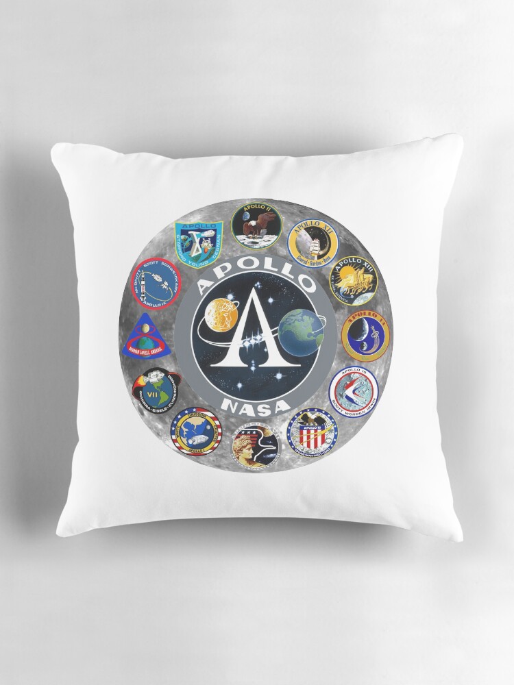 Thumbnail 3 of 4, Pillow, Apollo Mission Composite Logo designed and sold by Spacestuffplus.