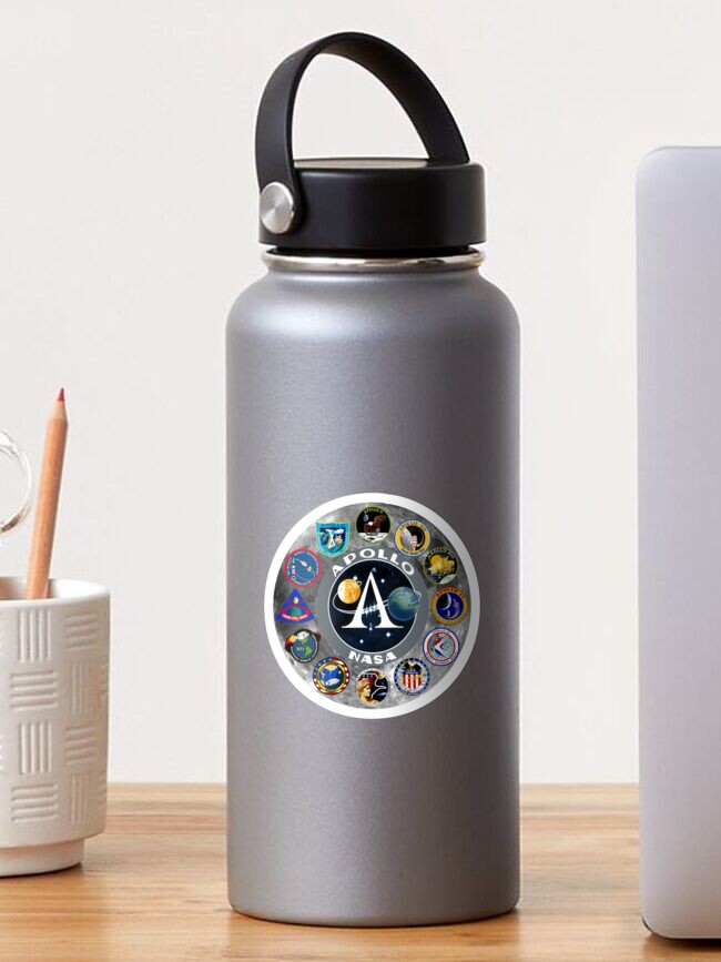 Thumbnail 1 of 3, Sticker, Apollo Mission Composite Logo designed and sold by Spacestuffplus.