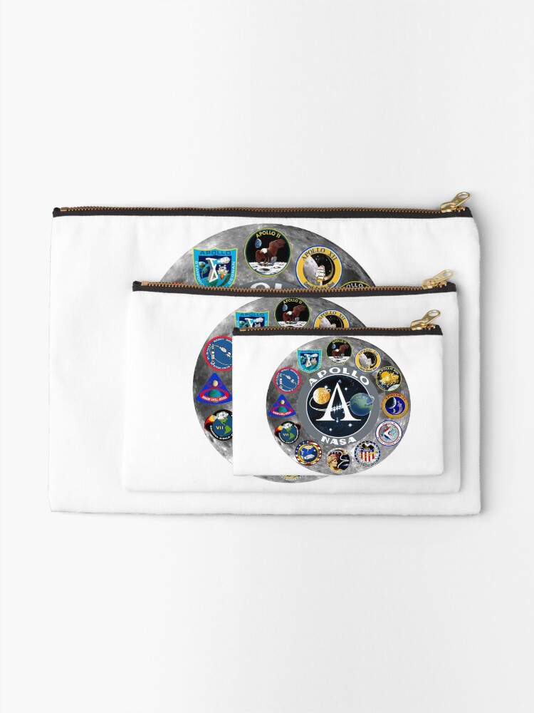 Thumbnail 2 of 4, Zipper Pouch, Apollo Mission Composite Logo designed and sold by Spacestuffplus.