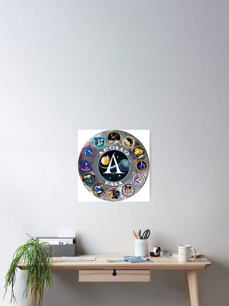 Thumbnail 2 of 3, Poster, Apollo Mission Composite Logo designed and sold by Spacestuffplus.