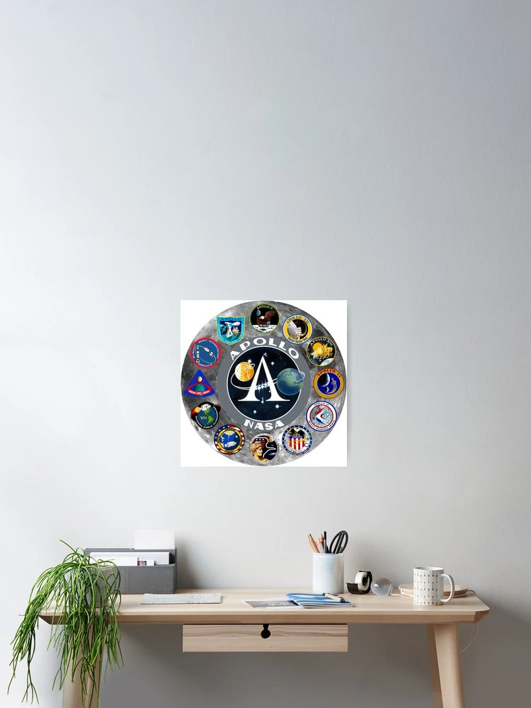 Thumbnail 2 of 3, Poster, Apollo Mission Composite Logo designed and sold by Nikki SpaceStuffPlus.