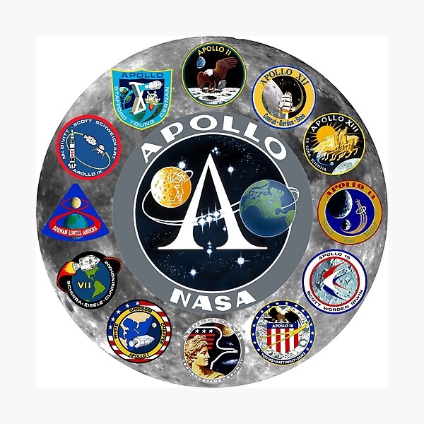 Item preview, Apollo Mission Composite Logo designed and sold by Nikki SpaceStuffPlus.