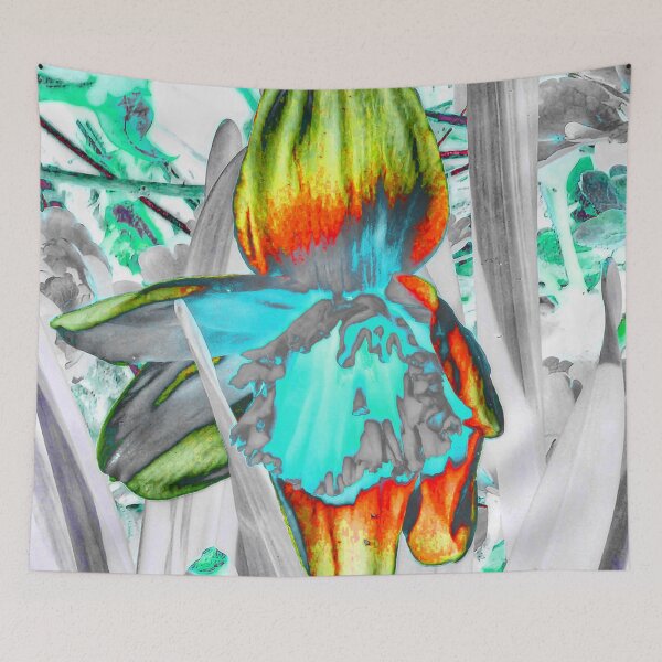 Item preview, Trippy Daffodil in Yellow, Red & Teal designed and sold by SXW Designs.