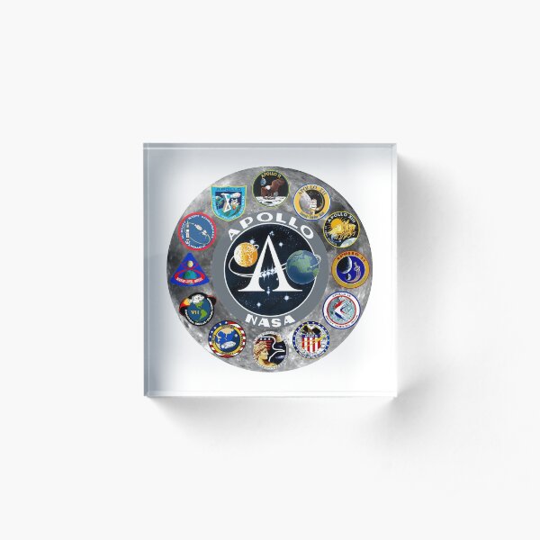 Apollo Mission Composite Logo Acrylic Block