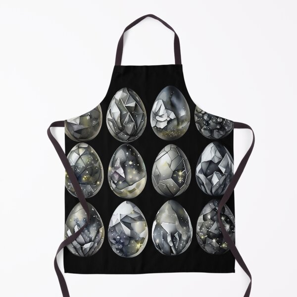 Item preview, Abstract watercolor Easter egg with monochrome crystal pattern designed and sold by PrettyDecor.