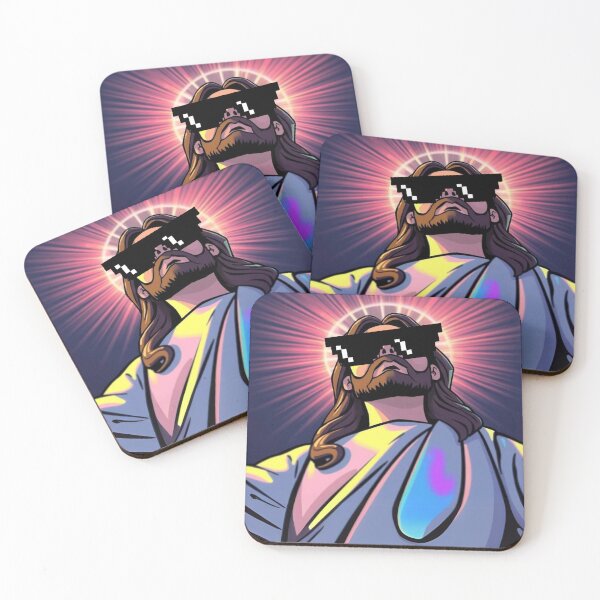 Item preview, He Is Risen Cool Jesus 8-bit sunglasses Jesus Is Rizzin designed and sold by ElixirCraft.