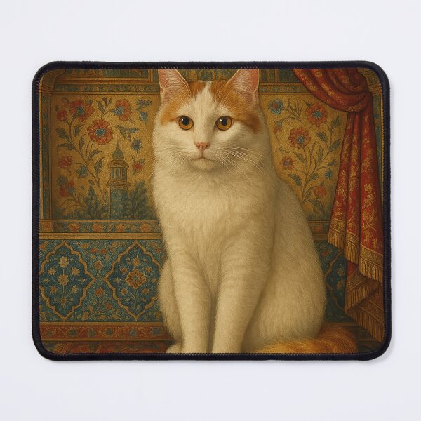 Item preview, Turkish Van Cat in Qajar Persian Style designed and sold by LesChatsArt.