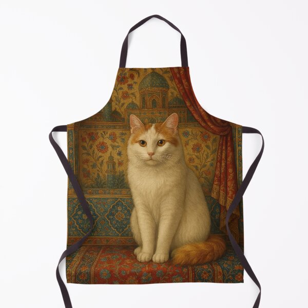 Item preview, Turkish Van Cat in Qajar Persian Style designed and sold by LesChatsArt.